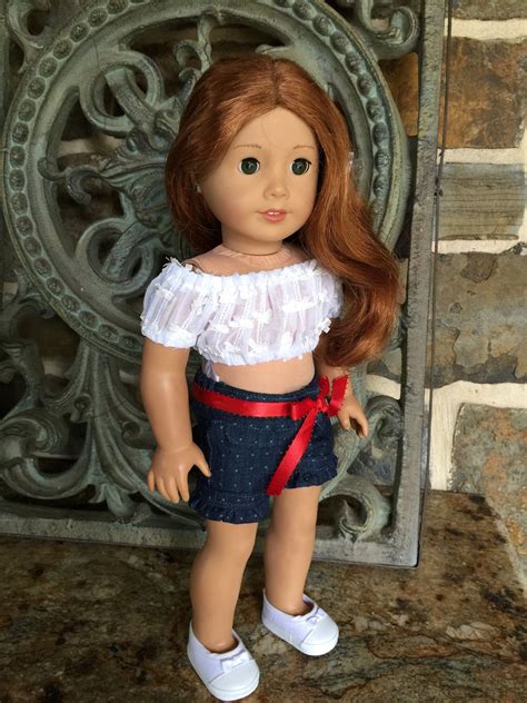 18 inch doll clothes made to fit dolls like the american girl doll tie front shirt denim