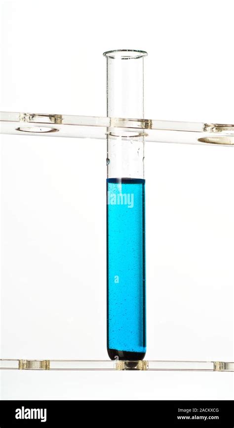 Copper Sulphate Formation Test Tube Of Copper Ii Sulphate Blue And