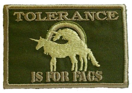 Tolerance morale patch | Morale patch, Cool patches, Pvc patches