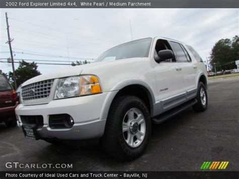 White Pearl 2002 Ford Explorer Limited 4x4 Medium Parchment