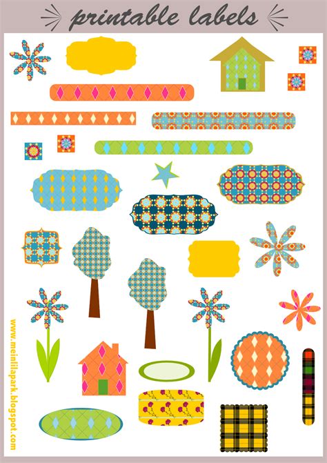 Free printable labels and scrapbooking embellishment - ausdruckbare