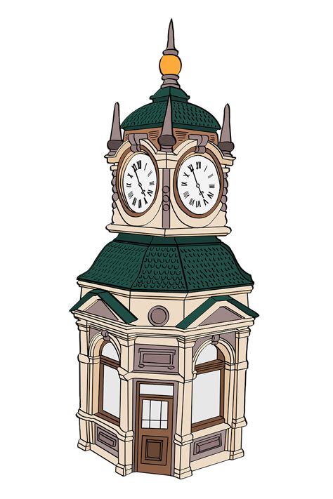 Tower Clock Clipart Pdf