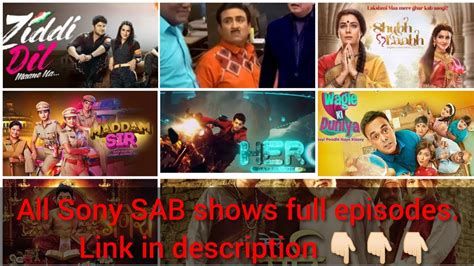 Sony Sab Shows Full Episodesall Showslink In Description Youtube