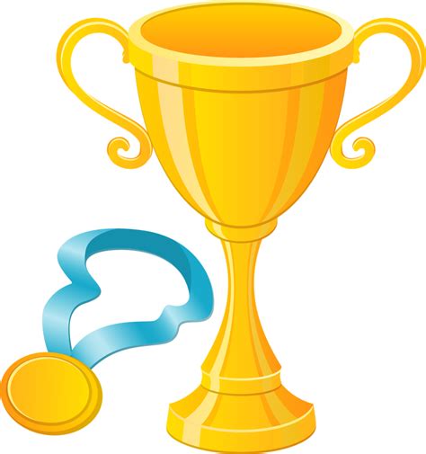 Download Trophy With Gold Medal Png Image For Free