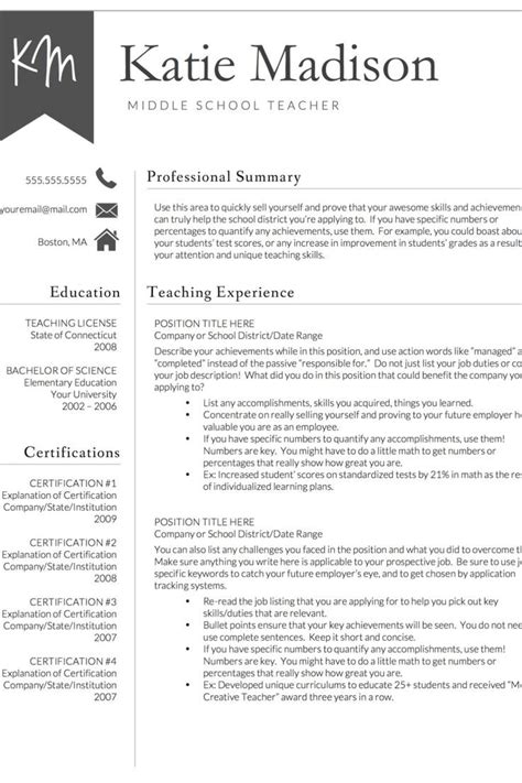 Customize This Teacher Resume Template And Use For Administrators