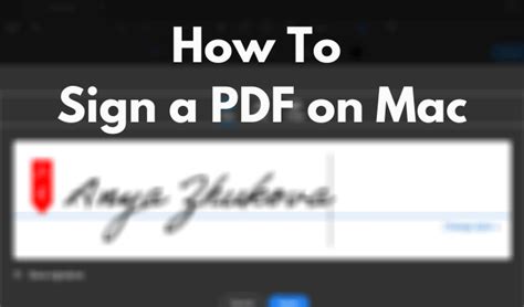 How to Sign a PDF on Mac