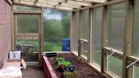 Diy Lean To Greenhouse Completed Youtube