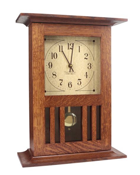 Amish Craftsman Mission Mantel Clock Architecttsplus