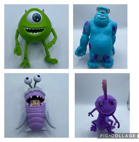 Lot Of 4 Mattel Disney Pixar Monsters Inc Figure Set Mike Sully Randall