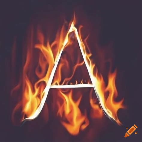 Flaming Letter A