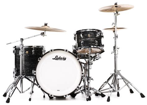 Ludwig Classic Maple Fab 3 Piece Shell Pack Vintage Black Oyster