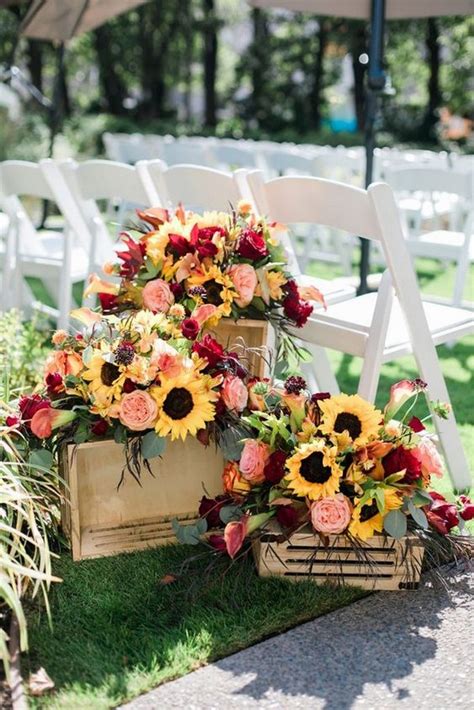 40 Sunflower Wedding Ideas For A Rustic Summer Wedding Oh The Wedding Day