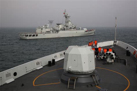 Handan Frigate Conducts Deep Sea Anchoring In Yellow Sea China Military