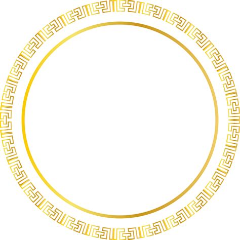 Gold Gradient Traditional Circle Chinese Ornament Frame 13171807 Png