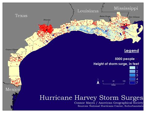 Map Of The Week Hurricane Harvey Storm Surges Ubique