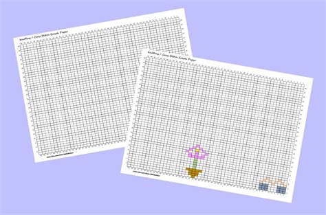 Knitting And Cross Stitch Printable Graph Paper Instant Etsy