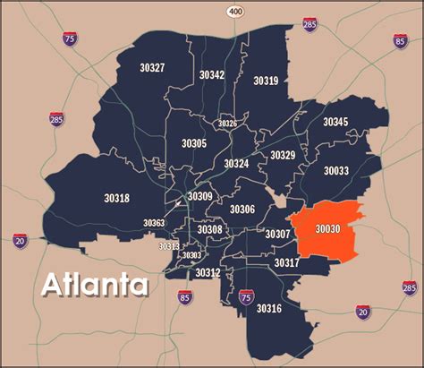 Atlanta Zip Code Map Printable Zip Code Map Of Atlanta