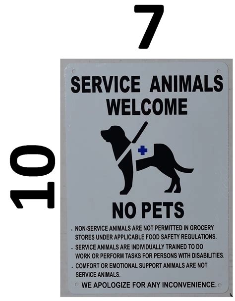 Hpd Signsservice Animals Welcome No Pets Sign Aluminum Signs Dob