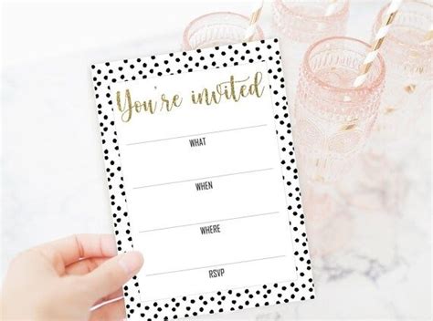 Printable And Editable Youre Invited Invitation Fill In Etsy