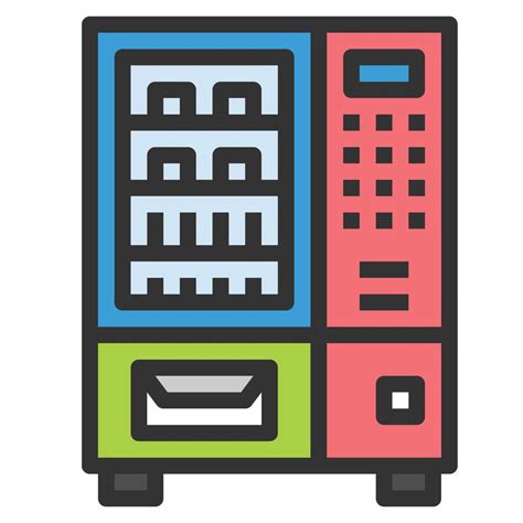Vending Machine Icon Vector Symbol Simple Design For Using In Graphics