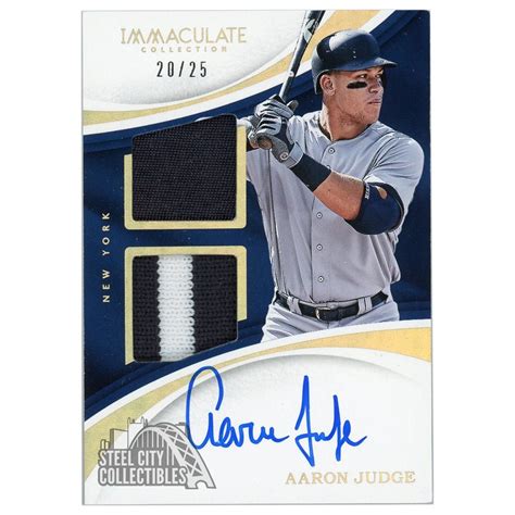 Aaron Judge 2017 Panini Immaculate Dual Patch Autograph Rookie Card 20