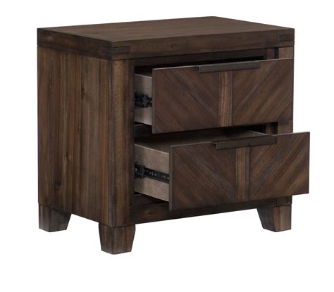 Homelegance Parnell Night Stand Rustic Cherry 1648 4 At