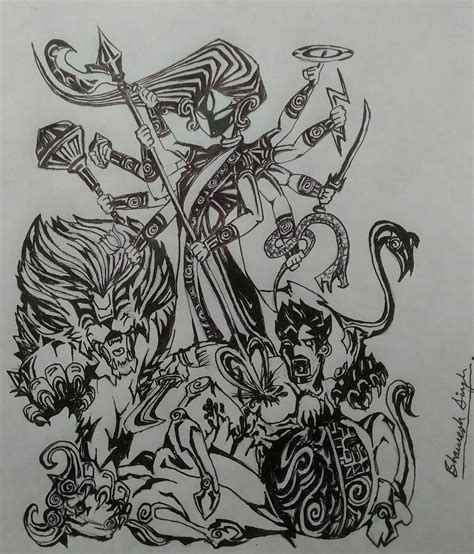 Aggregate 66 Unique Maa Durga Sketch Super Hot Seven Edu Vn