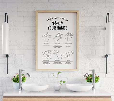 Wash Your Hands Sign Bathroom Sign Restroom Sign Please Etsy