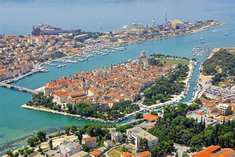 Trogir Harbor In Trogir Split Dalmatia County Croatia Harbor