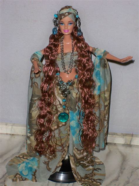 Ooak Turquoise And Green Gypsy Fantasy Barbie Doll Barbie Hair Barbie Dress Barbie And Ken