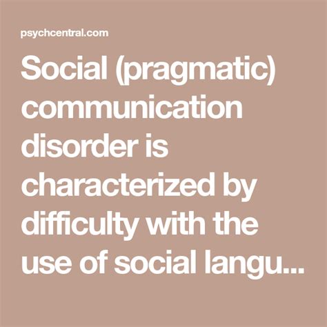What To Know About Social Pragmatic Communication Disorder