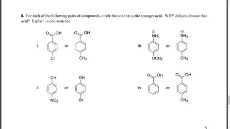Solved 8 For Each Of The Following Pairs Of Compounds