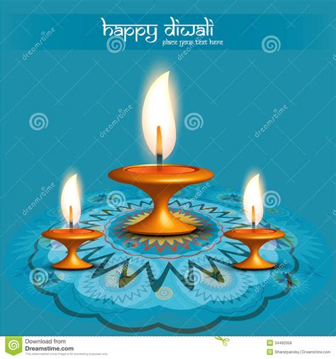 Diwali greetings are a fantastic way to show loved ones how special they are to you. Rangoli Diwali Diya Blue Background Royalty Free Stock ...