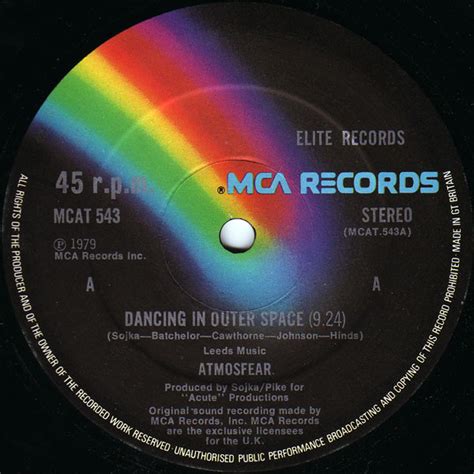 Atmosfear - Dancing In Outer Space (1979, Vinyl) | Discogs