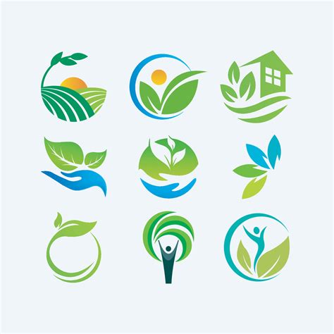 Ecological Logos Collection Symbol Designs For Business 8245822 Vector