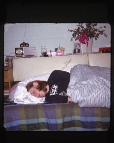 college dorm room woman girl sleeping passed out 1960s slide kodachrome ebay