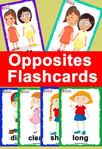 Free Printable Opposite Picture Cards Printable Blog