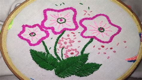 Hand Embroidery Flower Embroidery Bed Cushion Cover Sewing Flower Embroidery Pattern Youtube