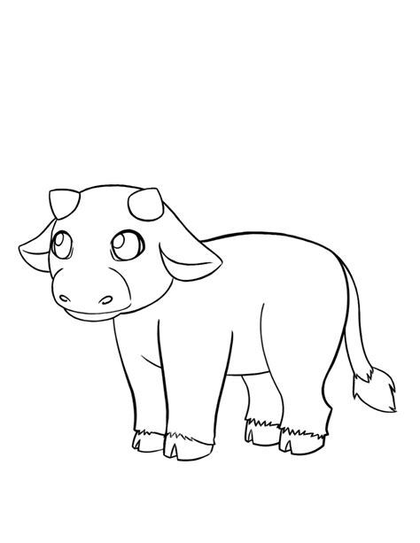 Awesome Baby Cow Coloring Pages Special Picture