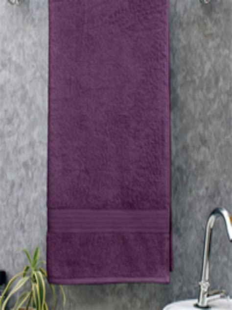 Buy Bombay Dyeing Purple Solid 550 Gsm Cotton Bath Towel Bath Towels