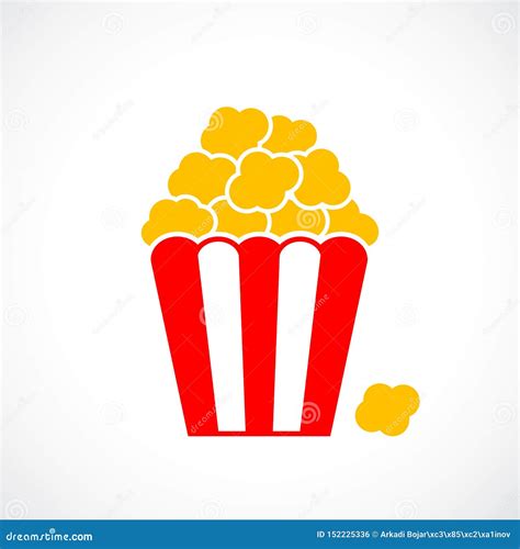 Popcorn Box Vector Icon Stock Vector Illustration Of Background