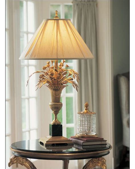 Unique Table Lamp And Vase And Flowers Brass Table Lamp Luxury Living