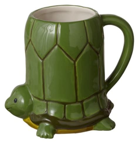 Midwest Earthenware Unique Tortoise Turtle Shaped Coffee Mug