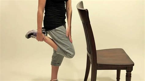 Leg Exercise - Standing Quad Stretch - YouTube