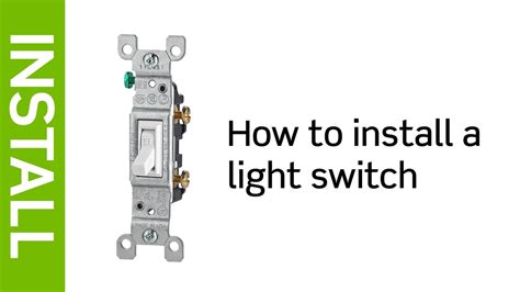How To Install A Light Switch Leviton Youtube