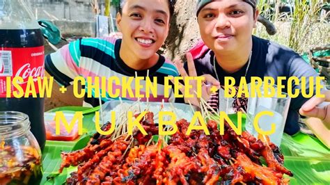 Pinoy Food Pinoy Street Food Isaw Chicken Feet Barbecue Mukbang