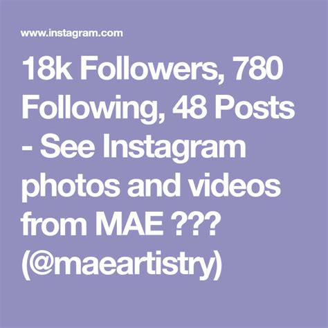 18k Followers 780 Following 48 Posts See Instagram Photos And