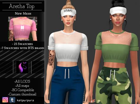 Aretha Top By Katpurpura From Tsr • Sims 4 Downloads
