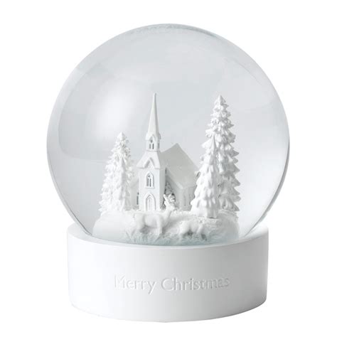 White Snow Globe Christmas Decoration 2017 Wedgwood Silver Superstore