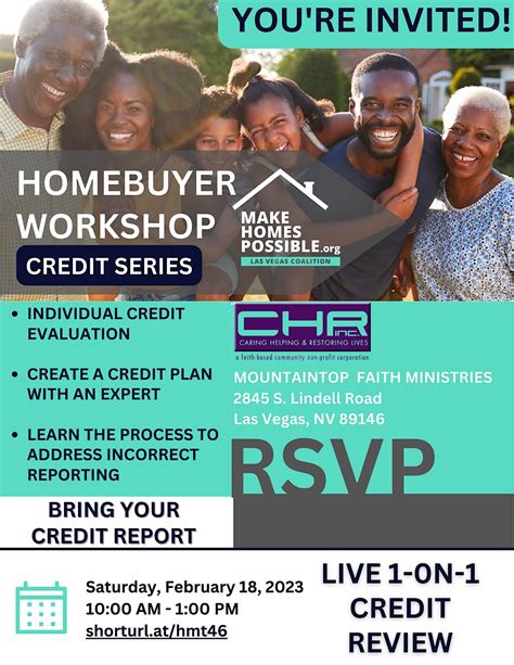 Home Buyer Workshop Credit Series Mountaintop Faith Ministries Las